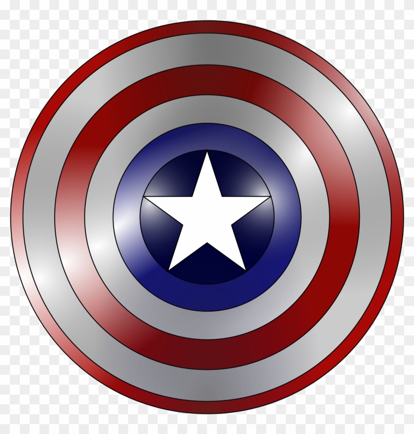 Open - Captain America Shield Clipart - Png Download