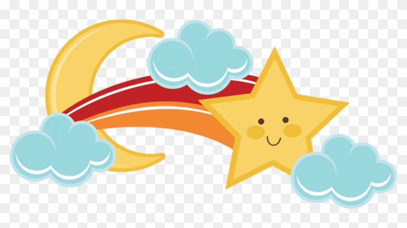 Shooting Stars Cute Clipart Jpg Black And White Library - Shooting Star Cute - Png Download