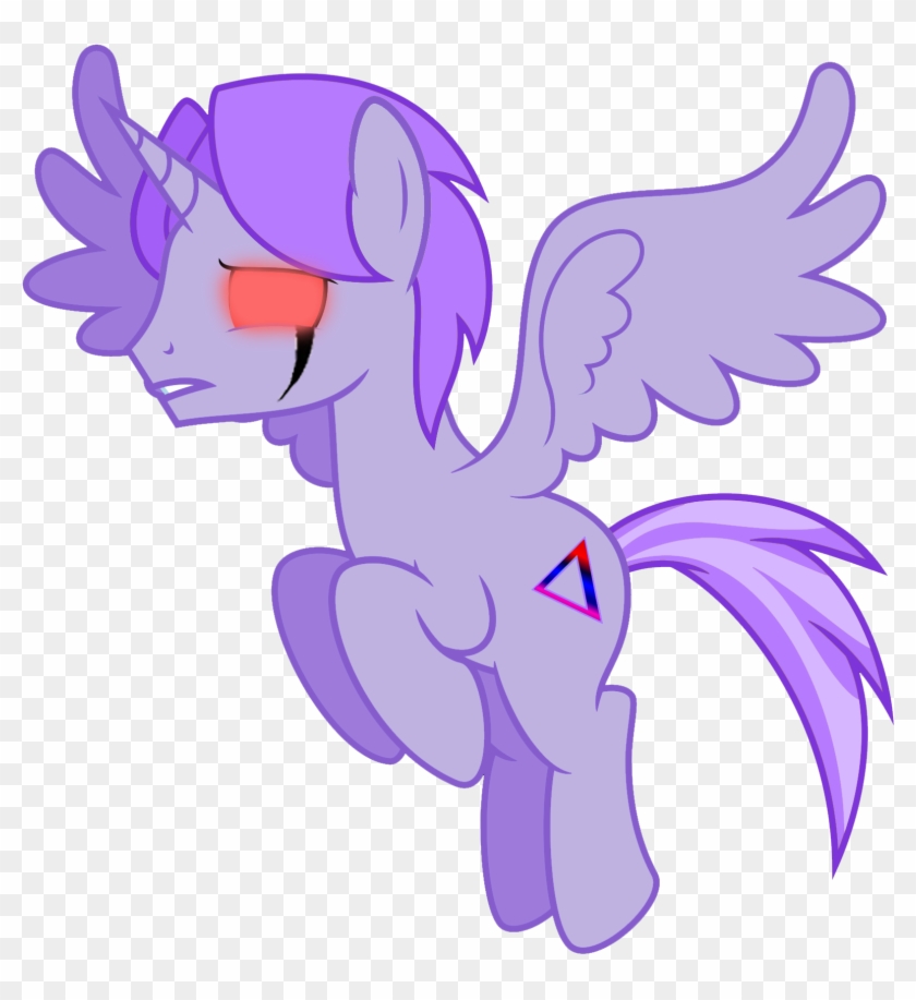 Alicorn, Alicorn Oc, Corrupted, Glowing Eyes, Implied - Cartoon Clipart