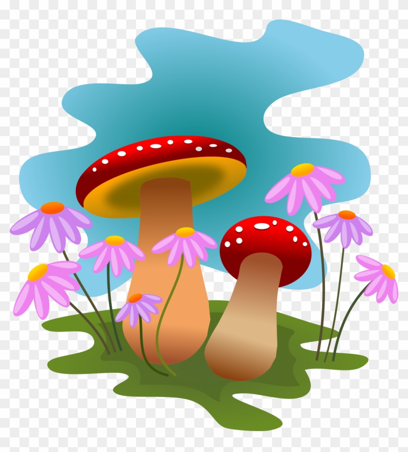 Image Free Library And Flowers X Clip Art Everyday - Flower Mushroom Clipart - Png Download #48139