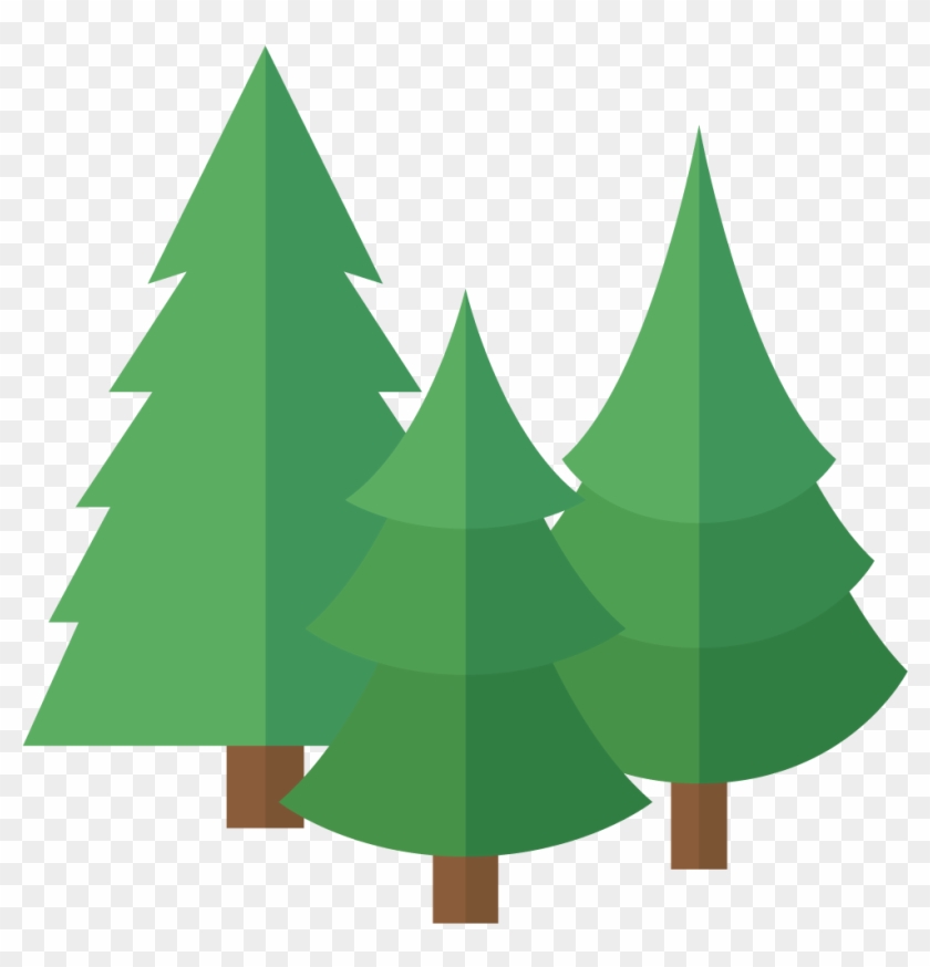 Flat Cartoon Trees Salesforce Twentypine - Pine Tree Cartoon Png Clipart #48272