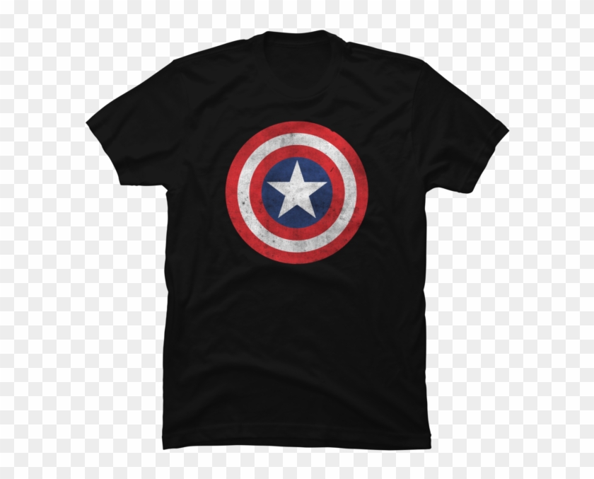 Captain America Shield Distressed - Captain America Shield Shirt Design Clipart #48294