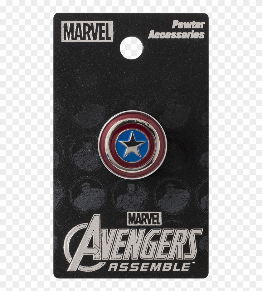 Colored Captain America Shield Lapel Pin Clipart