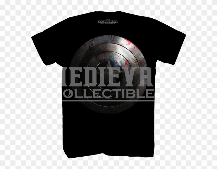 Winter Soldier Beaten Captain America Shield T Shirt - Captain America Clipart