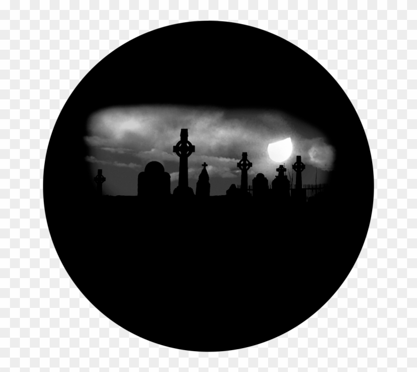 Spooky Graveyard - Silhouette Clipart #48660