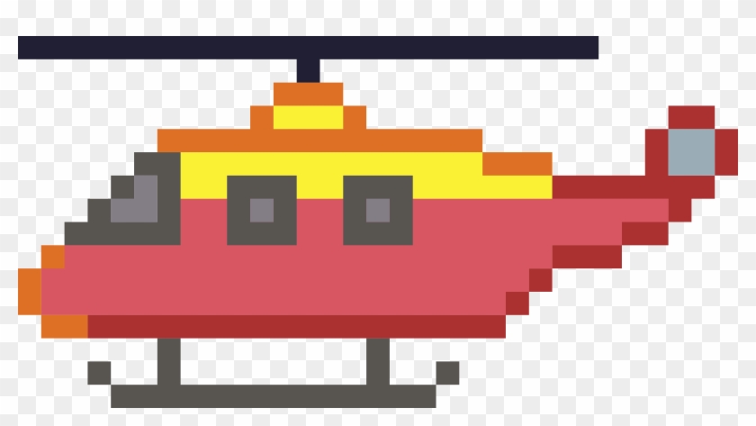 Graveyard Drawing Pixelated - Helicopter Pixel Art Clipart