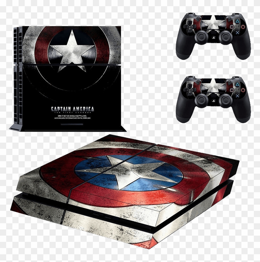 Ps4 Skin Captain America Shield Ps4 - Skin Ps4 Capitao America Clipart #49038