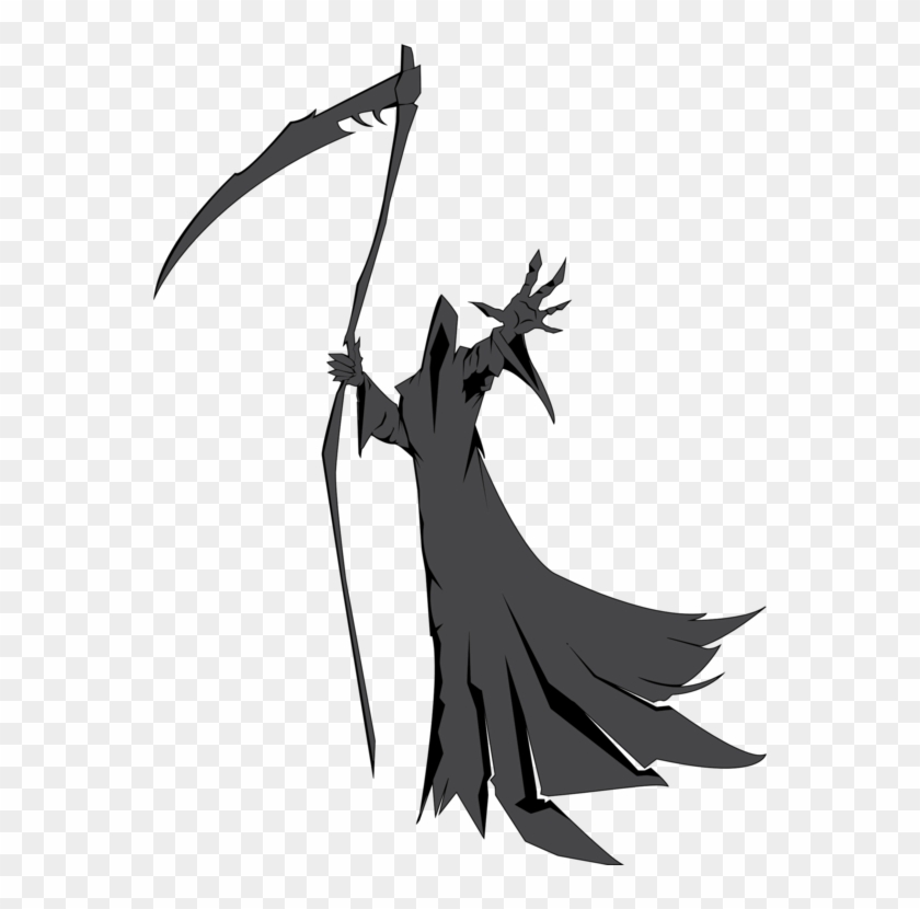 Death Father Time Scythe Drawing Destroying Angel - Death Scythe Drawing Clipart #49266