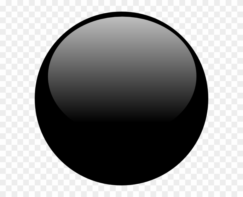 Black Button Icon Png - Black Glossy Button Png Clipart #49267