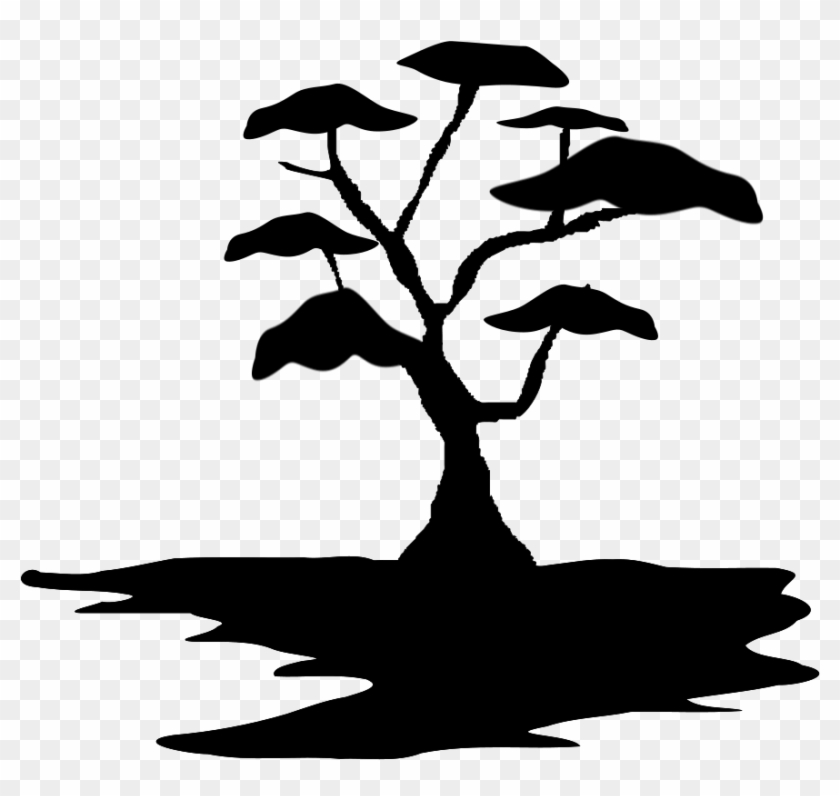 Black Tree 002 Clipart, Vector Clip Art Online, Royalty - Africa Tree Clipart - Png Download #49292
