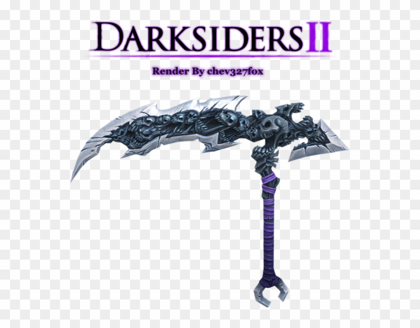 Drawn Scythe Two - Darksiders Death Weapons Clipart