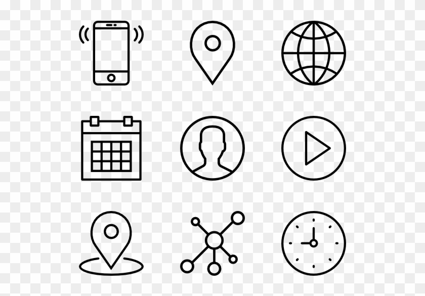 Essential Set - Icons Hand Drawn Png Clipart #49381