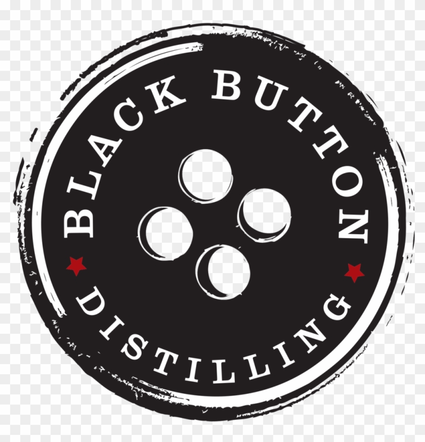 Black Button Distilling 2 Color Logo Clear Buttons Clipart #49407