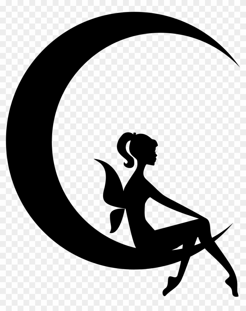 Fairy Relaxing On The - Fairy Free Silhouette Clipart