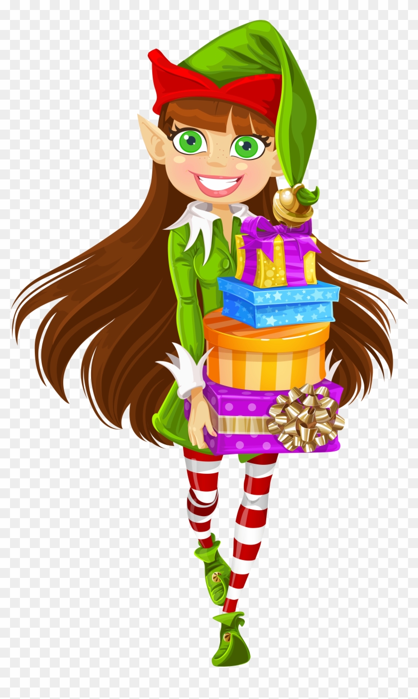 Christmas Girl Elf , Png Download Clipart #49657
