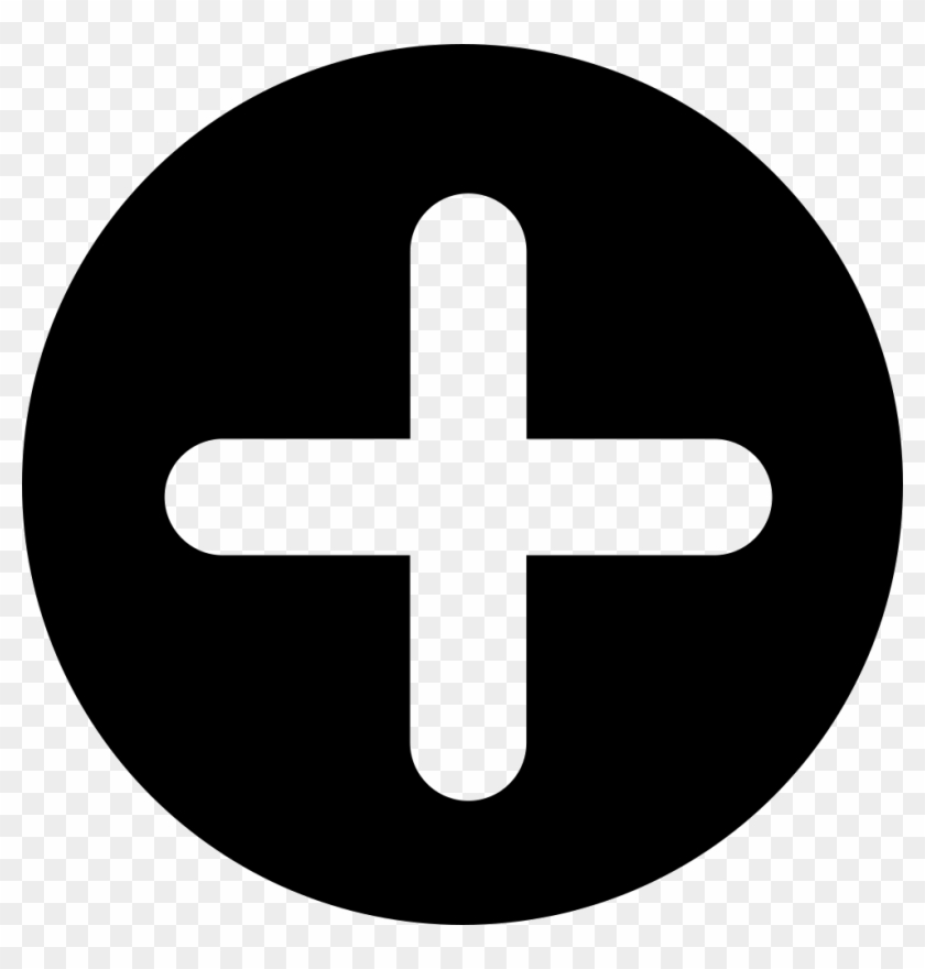 Add Button With Plus Symbol In A Black Circle Comments - Plus Icon Png Clipart
