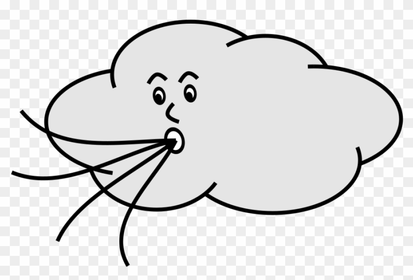 Clip Art Clouds - Windy Clipart - Png Download