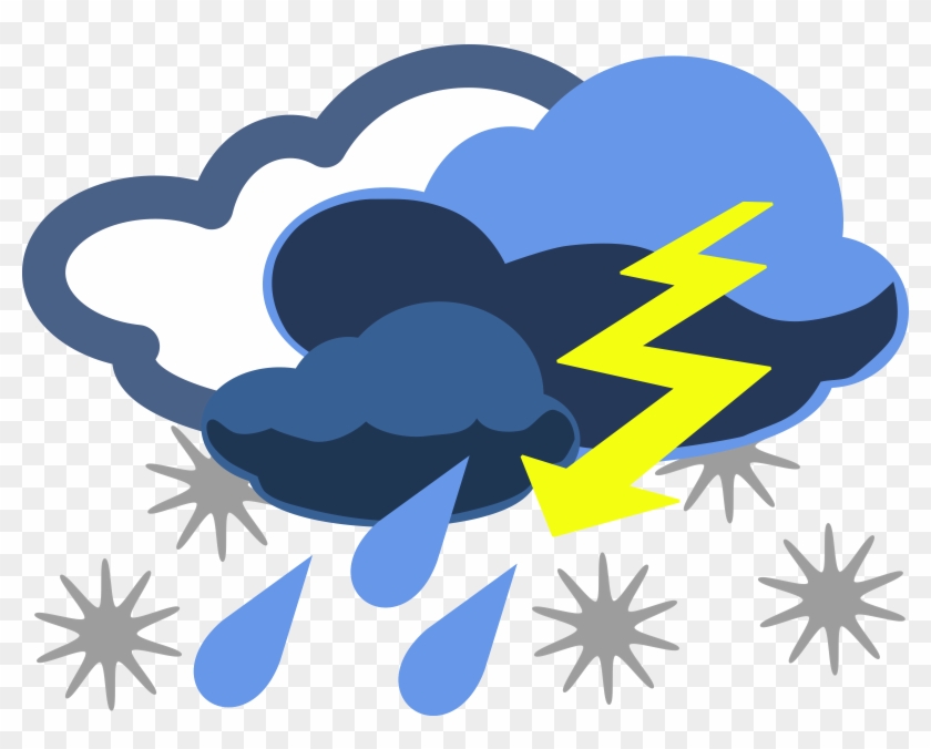 Lightening Storm Cloud - Bad Weather Clip Art - Png Download