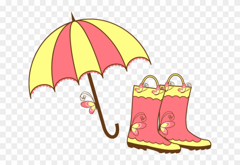 April Showers Clip Art Images Umbrella And Clouds - April Shower Clip Art - Png Download