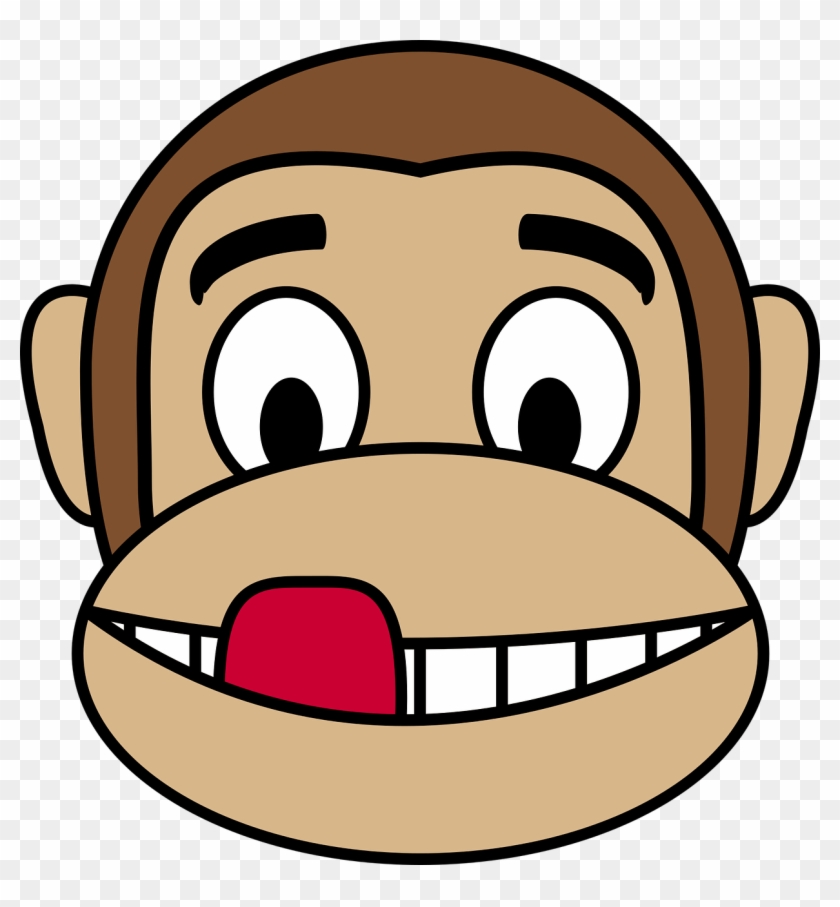 Big Image - Monkey Face Clipart - Png Download