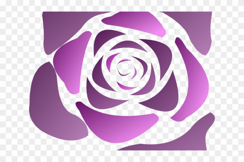 Purple Rose Clipart Clip Art - Transparent Rose Vector Free - Png Download #400436