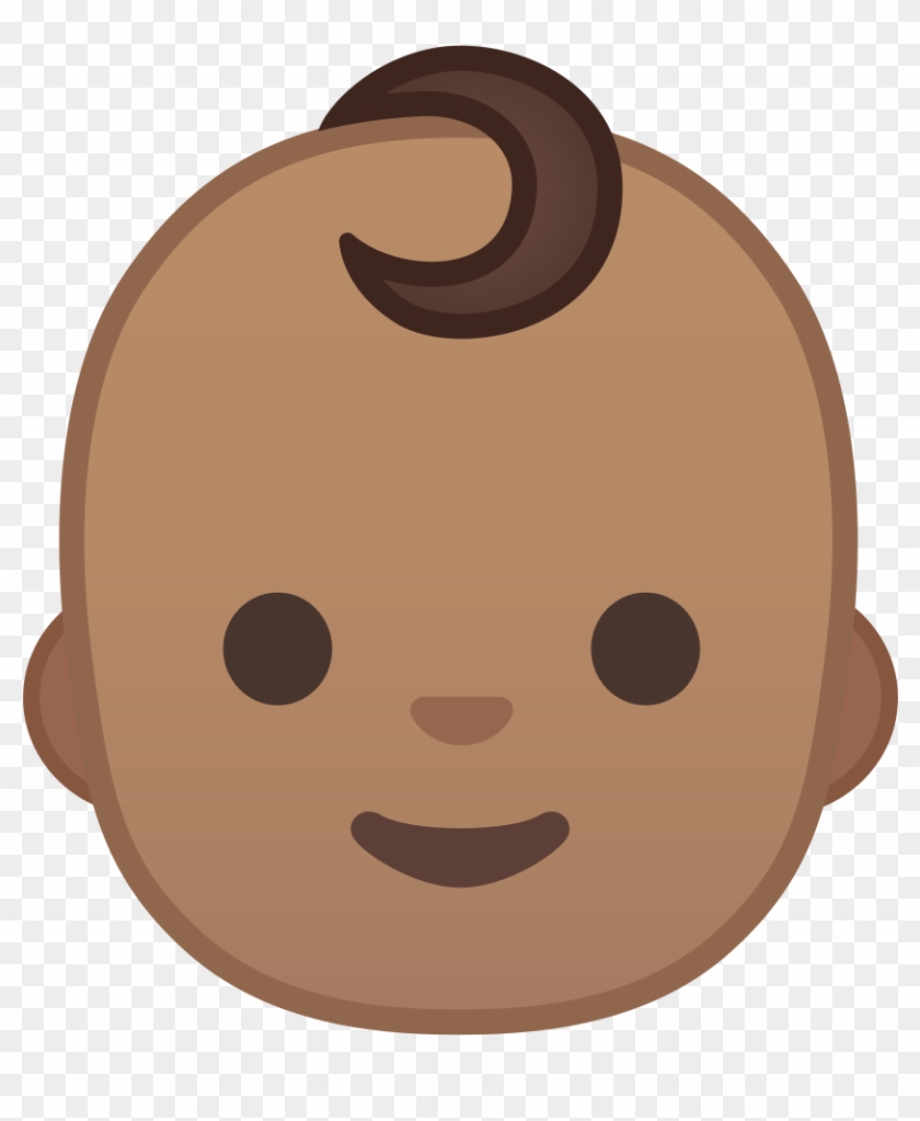Baby Medium Skin Tone Icon - Bebe Emoji Png Clipart