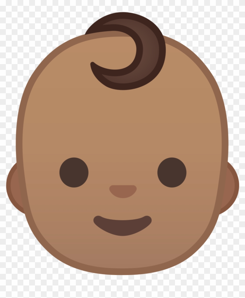 Baby Medium Skin Tone Icon - Bebe Emoji Png Clipart #400437