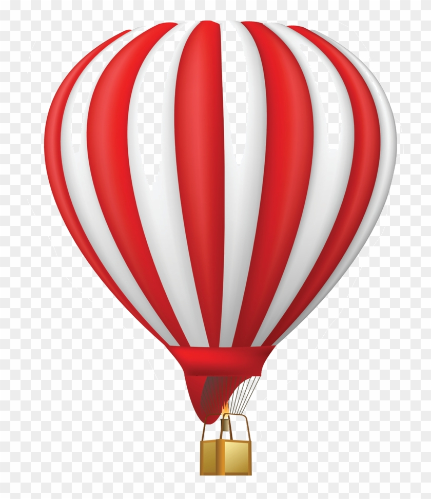 Red White Striped Balloon - Air Balloon Clipart Png Transparent Png #400639