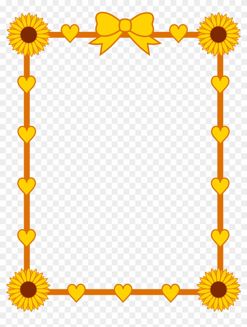 Sunflowers Png Page Borders Picture Library , Png Download Clipart #401078
