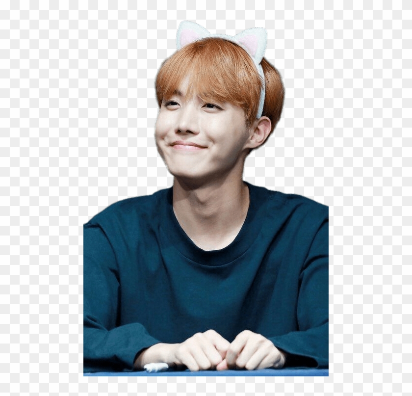 Bts J Hope Wearing Cat Ears - Bts J Hope Clipart #401295