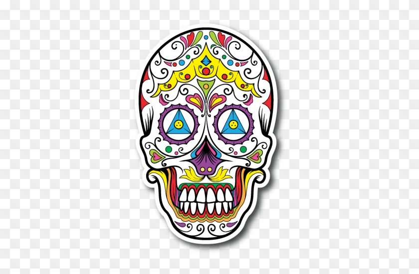 Vinyl Sticker Stickers Pinterest Brighten Up Any - Customize Transfer Caveira Mexicana Clipart #401894