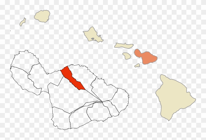 Historic Mokus Of Maui Map - Hawaii Map Clipart #402172