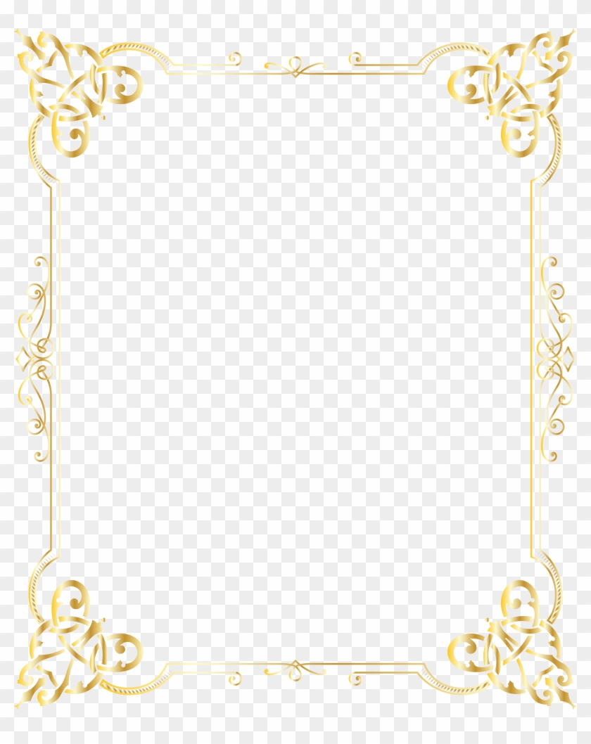 Golden Frame Png Clipart #402175