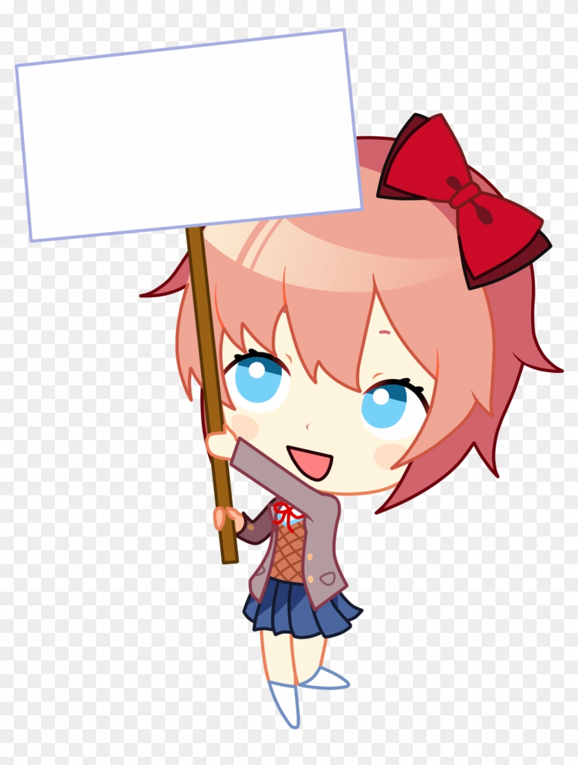 Finished Chibi Sayori Subreddit Banner - Ddlc Hentai Big Boobs Clipart #402300