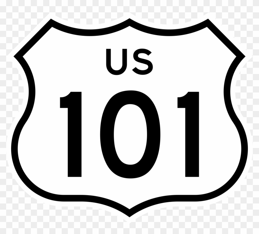 Us 101 - U.s. Route 101 In California Clipart