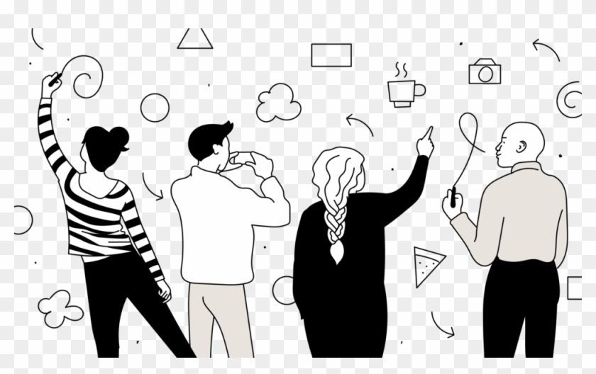 People Doodle Png - Thinking Doodle Clipart