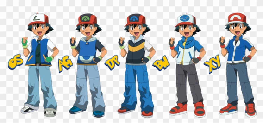Pokemon Ash Through The Years Clipart #403250