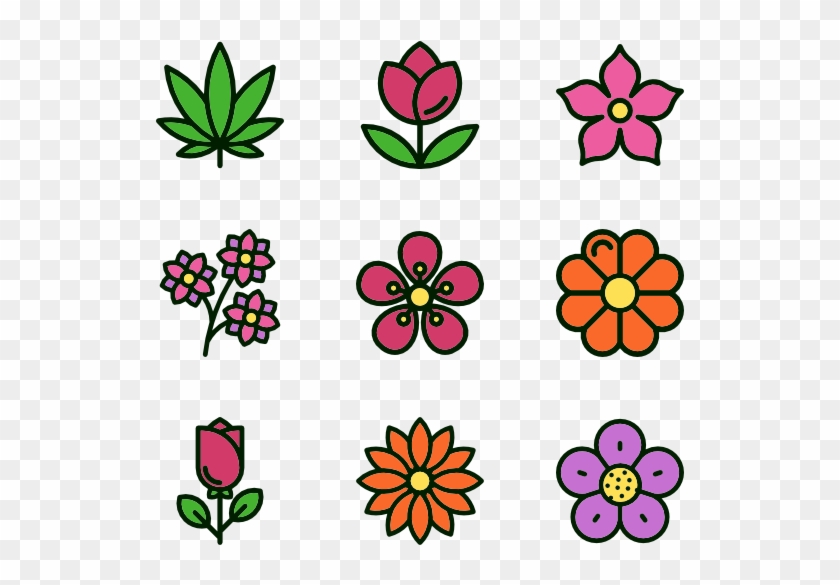 Flowers - Flower Flat Design Png Clipart #403315