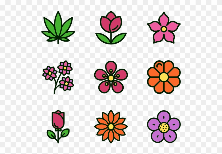 Flowers - Flower Flat Design Png Clipart