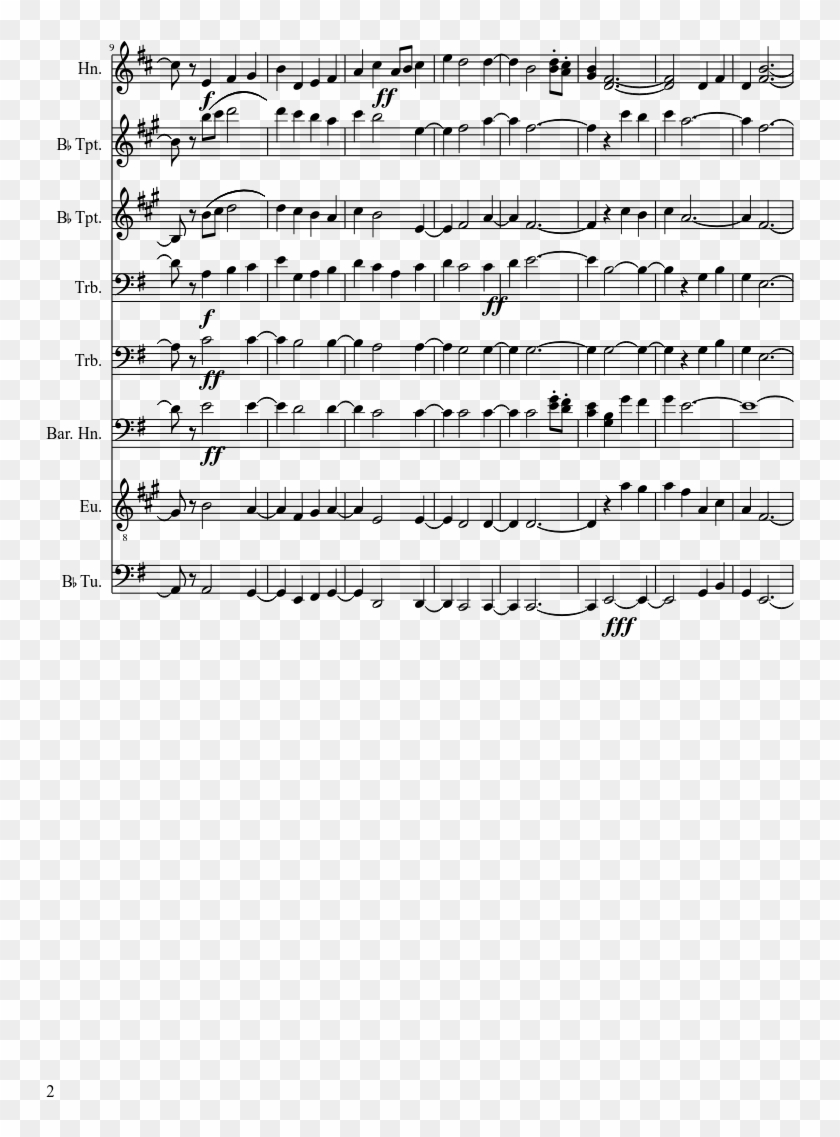 Uc3 Theme Sheet Music 2 Of 5 Pages - Sheet Music Clipart