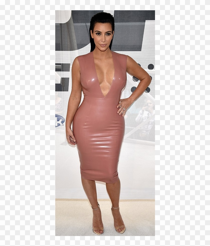 Nicki Kim K - Hot Pink Leather Dress Clipart