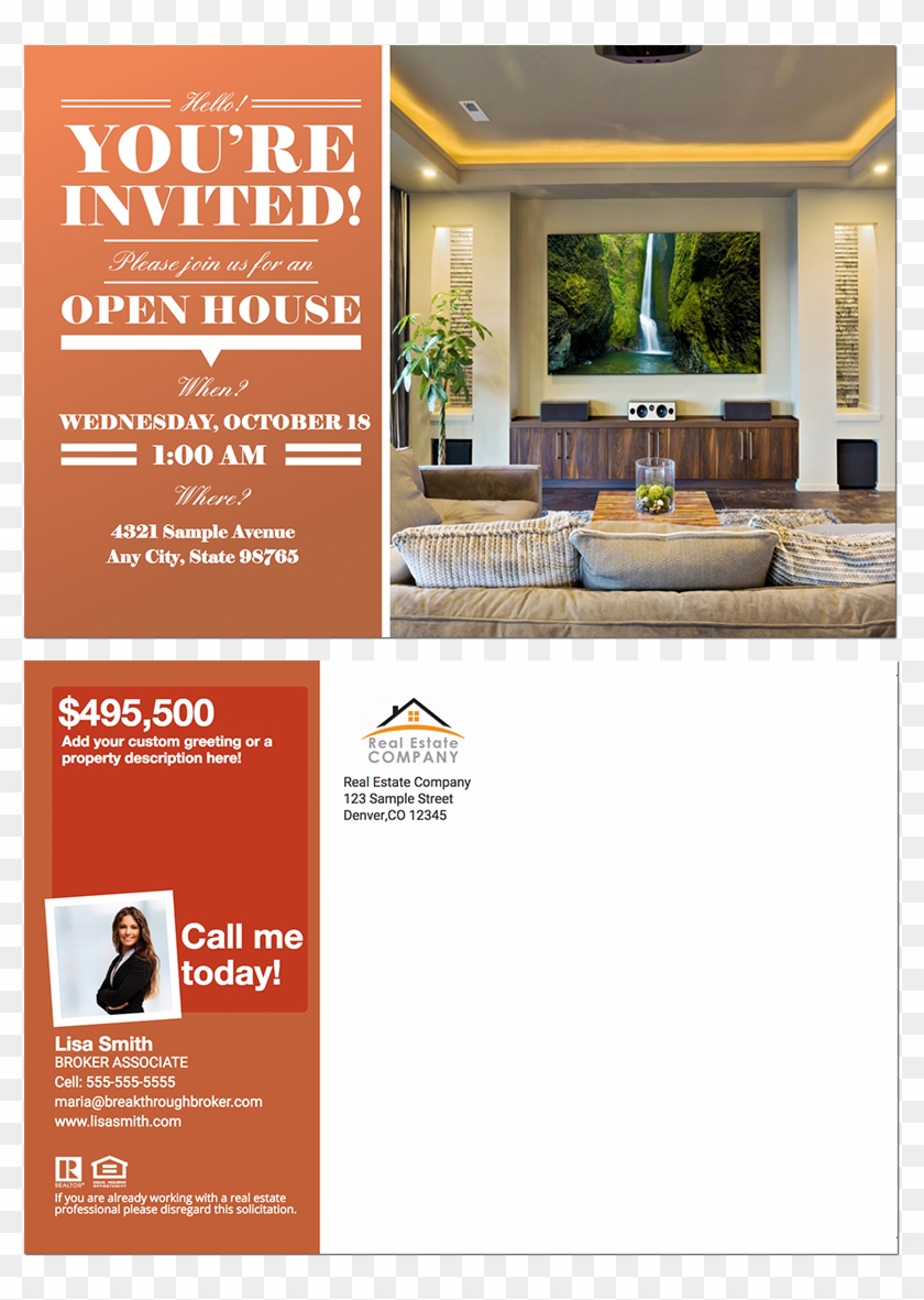 Invitation For Open House Real Estate Clipart