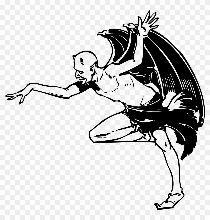 Devil Clipart Outline - Public Domain Devil - Png Download
