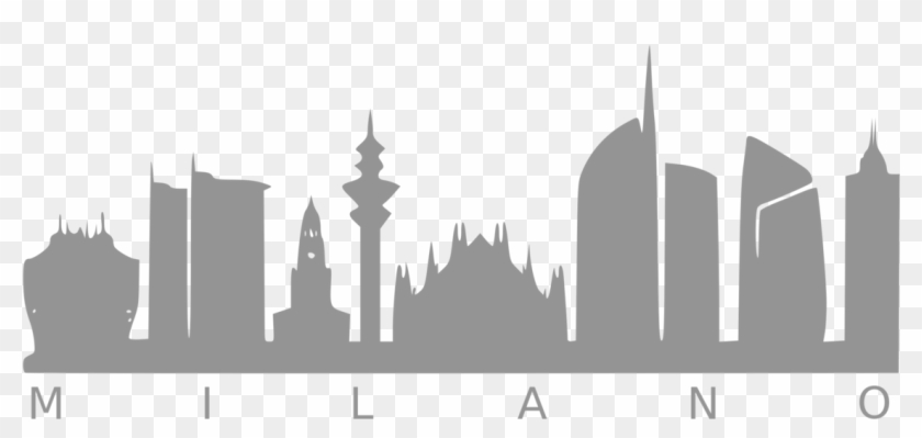 Icubed Srl Skyline Viveat Silhouette - Vector Skyline Milano Clipart #404028