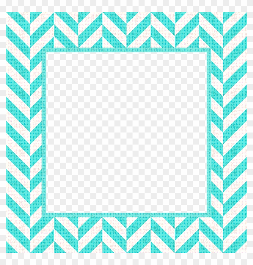 Blue Border Png Transparent - Chevron Frame Clipart #404037