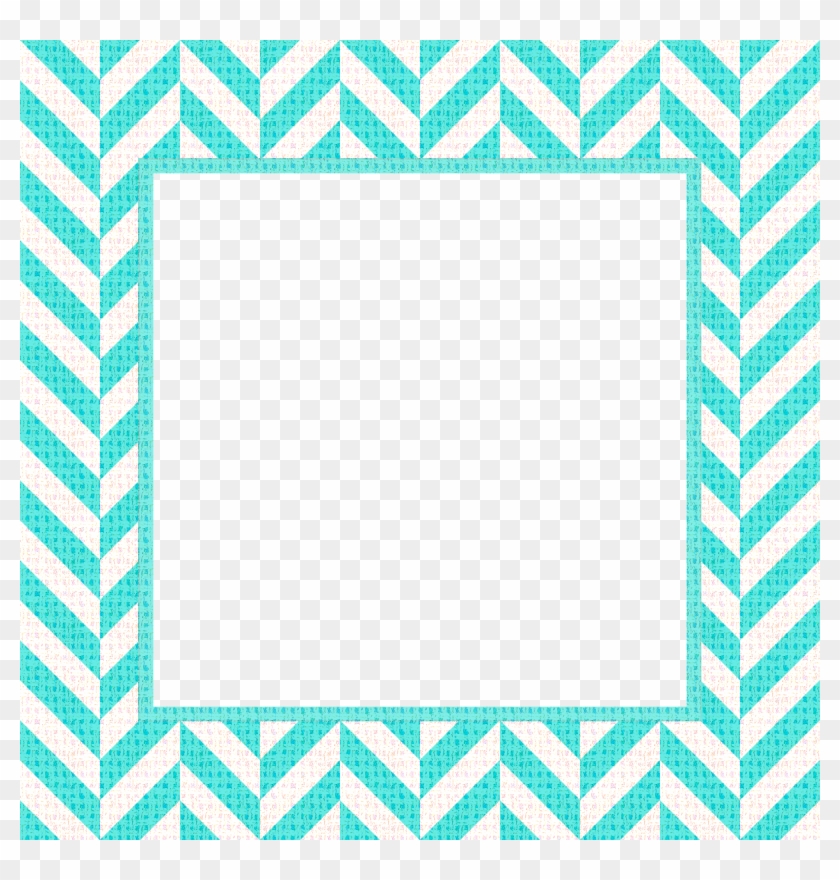 Blue Border Png Transparent - Chevron Frame Clipart