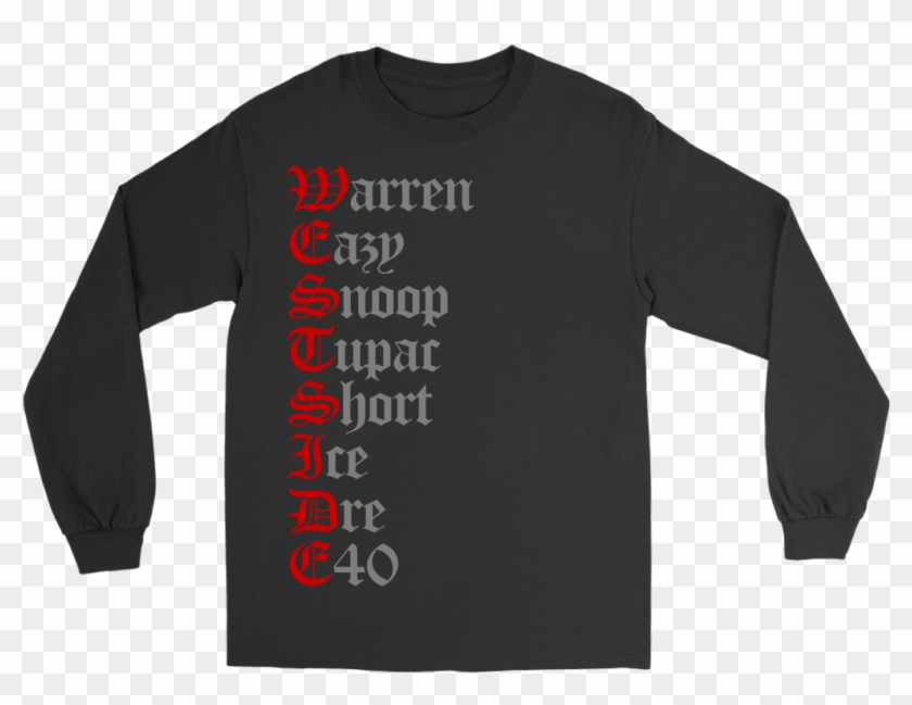 West Side Rap Snoop Dogg Tupac Eazy E - Long-sleeved T-shirt Clipart #404154