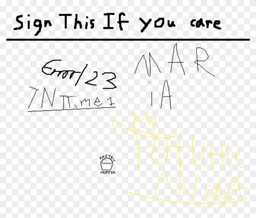 Sign If You Care - Handwriting Clipart