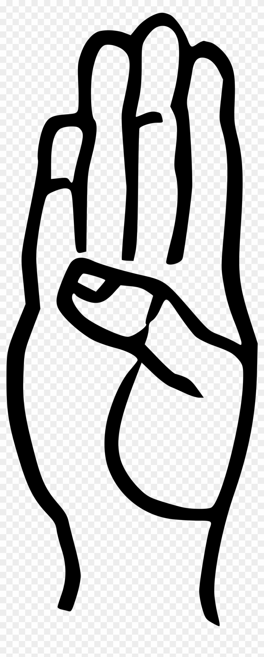 Hand Signals For Choir Directing , Png Download - B In Sign Language Png Clipart