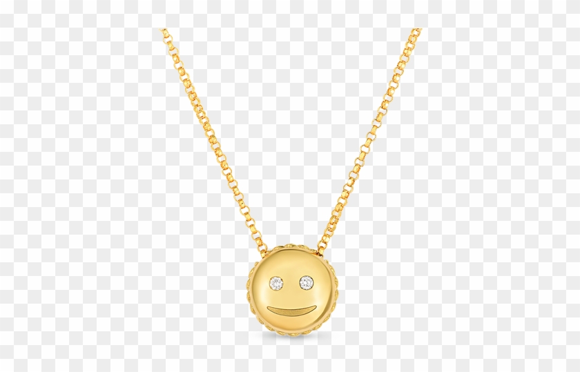 Roberto Coin Smiley Emoji Pendant With Diamonds - Locket Clipart